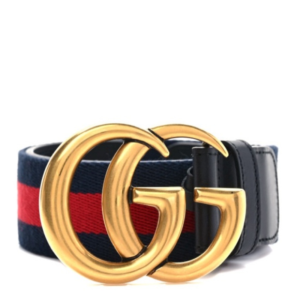 Gucci Men's Blue and Red Belt